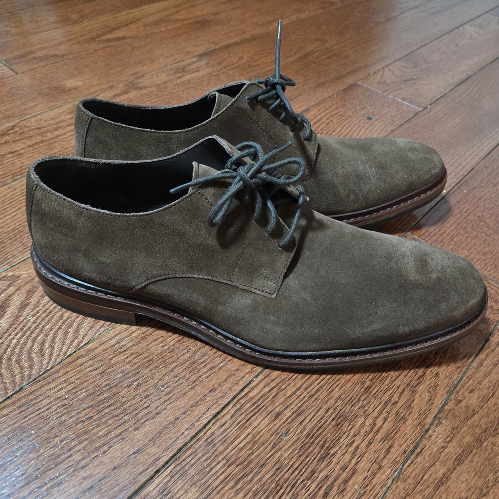 Cole Haan Olive Suede Derby Shoes